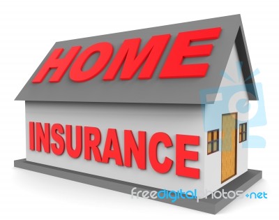 Home Insurance Means Housing Indemnity 3d Rendering Stock Image