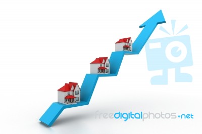 Home Sale Graph Stock Image