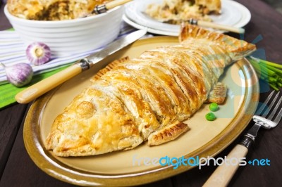 Homemade Fish Pie Stock Photo