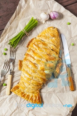Homemade Fish Pie Stock Photo