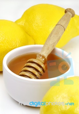 Honey And Lemons Stock Photo