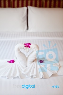 Honeymoon Bed  Stock Photo