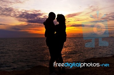 Honeymoon Lovers Stock Photo