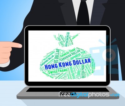 Hong Kong Dollar Indicates Forex Trading And Coin Stock Image