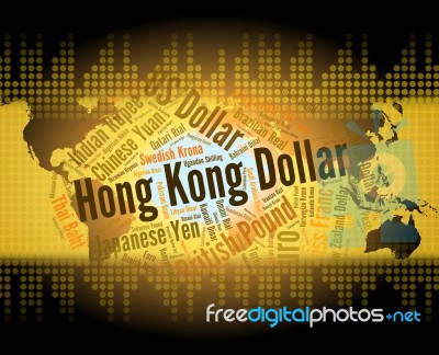 Hong Kong Dollar Indicates Forex Trading And Currency Stock Image