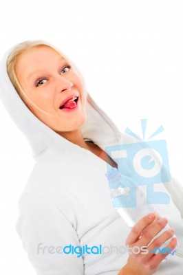 Hooded Woman Stock Photo