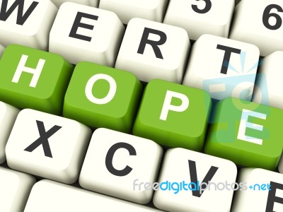Hope Word In Computer Keys Stock Image