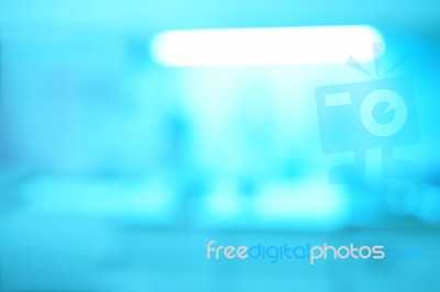 Horizontal Cyan Incandescence Lamp Bokeh Background Stock Photo