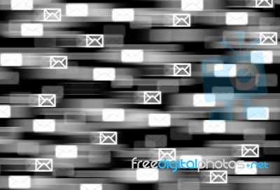 Horizontal Fast Mail Delivery Illustration Background Stock Photo
