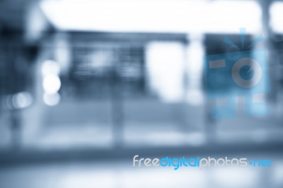 Horizontal Indoor Dark Grey Office Bokeh Background Stock Photo