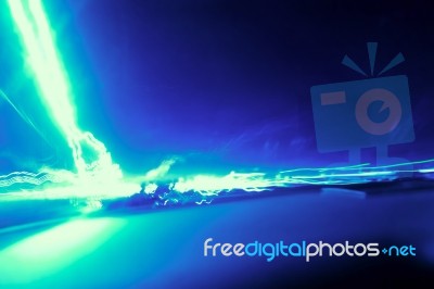 Horizontal Pale Green Lightning Blank Abstract Background Stock Photo