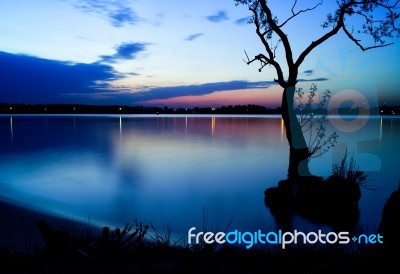 Horizontal Vivid Moscow River Horizon Sunset Background Backdrop… Stock Photo