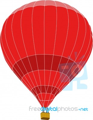 Hot Air Balloon Illustration Isolated Stock Image