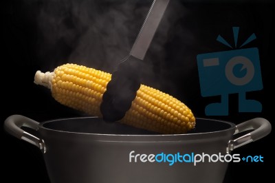 Hot Corn Stock Photo