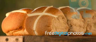 Hot Cross Buns Stock Photo