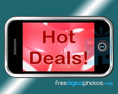 Hot Deals On Mobile Phone Stock Image