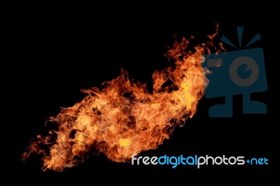 Hot Fire Flames Stock Photo