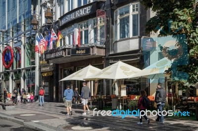 Hotel Ambassador In Prague Stock Photo