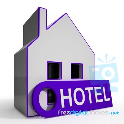 Hotel House Means Holiday Accommodation And Vacant Rooms Stock Image