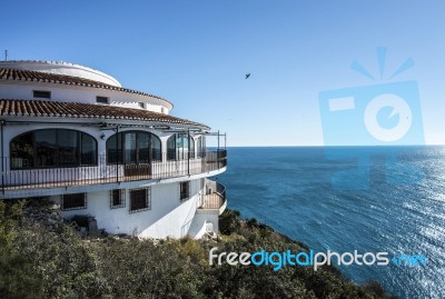 House By The Sea Stock Photo