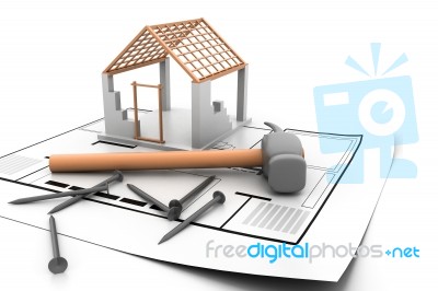 House Construction Stock Image
