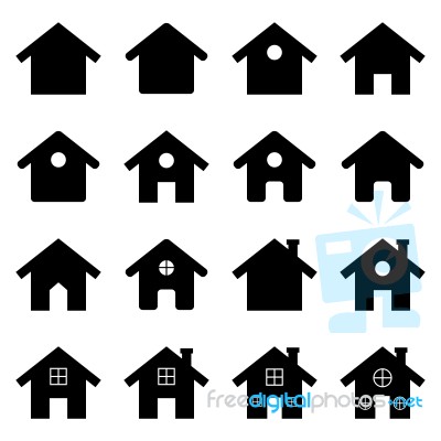 House Icon Set.  Illustration Stock Image