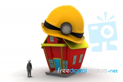 House In Construction Stock Image