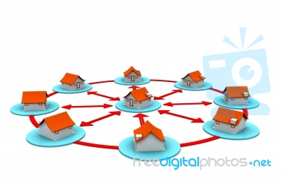 House Network Stock Image