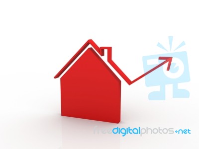 House Prices Graph Stock Image