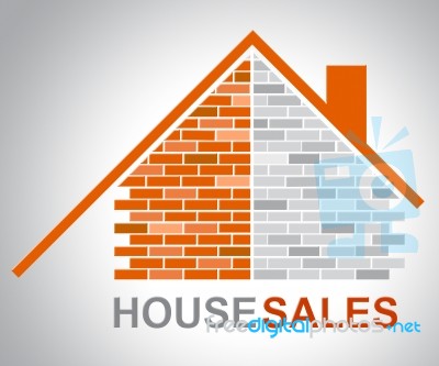 House Sales Indicates Purchases Habitation And Property Stock Image