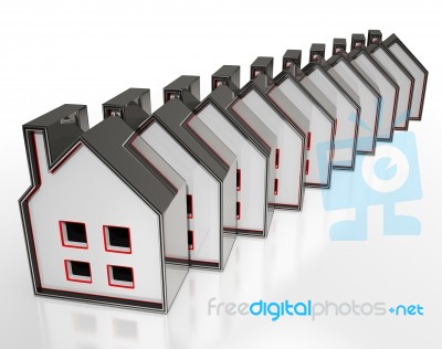 House Symbols Displaying Houses For Sale Stock Image