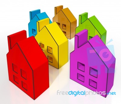 House Symbols Meaning Houses For Sale Stock Image