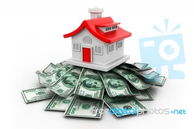 House With Money Stock Image