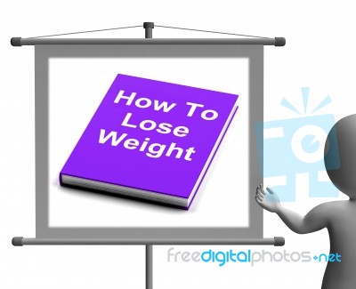 How To Lose Weight Sign Shows Weight Loss Diet Advice Stock Image