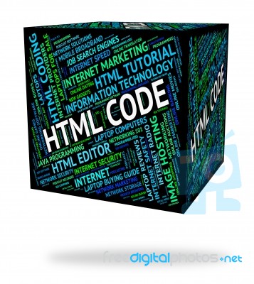 Html Code Representing Hypertext Markup Language And Program Coding Stock Image