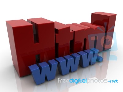 Html In Riflesso Stock Image