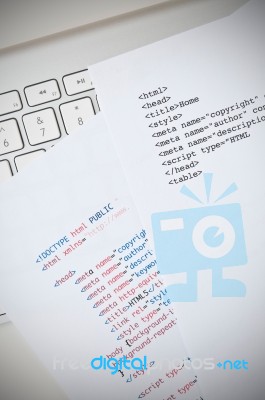 Html Programming Stock Photo