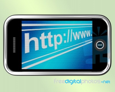 Http Address On Mobile Phone Stock Image