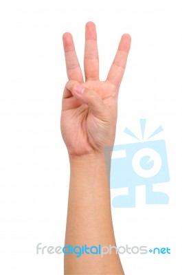 Human Hand Sign Stock Photo