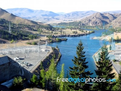 Hydroelectric Power Station Stock Photo