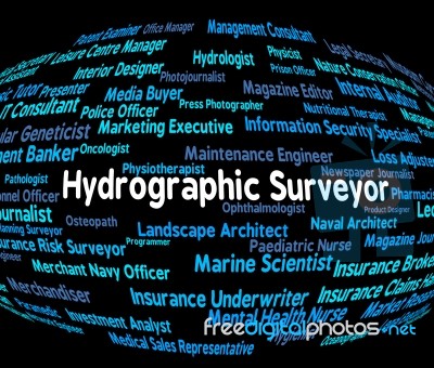 Hydrographic Surveyor Represents Hiring Maritime And Career Stock Image