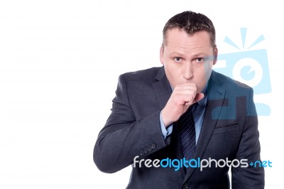 I Got Severe Infectious Cough! Stock Photo