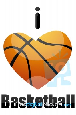 I Love Basketball Stock Image