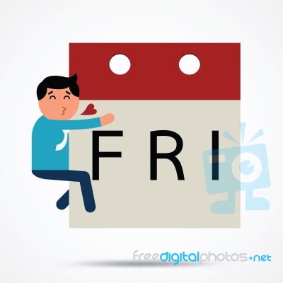 I Love Friday Stock Image