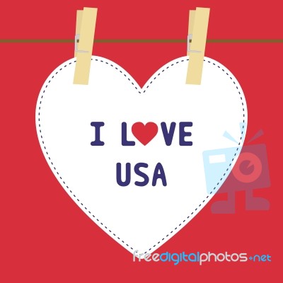 I Love Usa 5 Stock Image