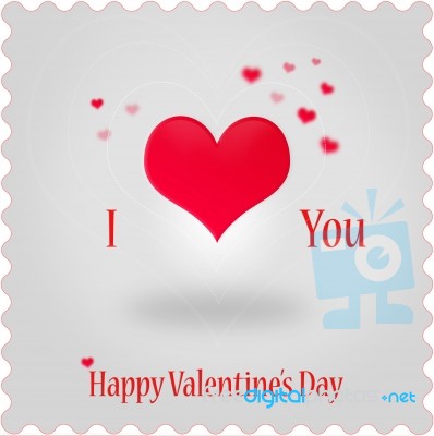 I Love You Valentine's Day Graphics Stock Image