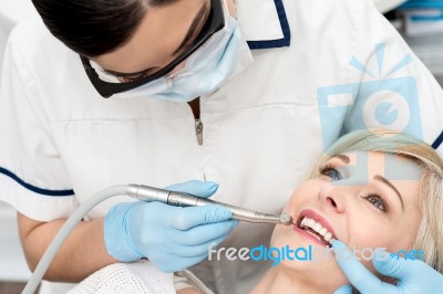 I Will Cure Your Teeth ! Stock Photo