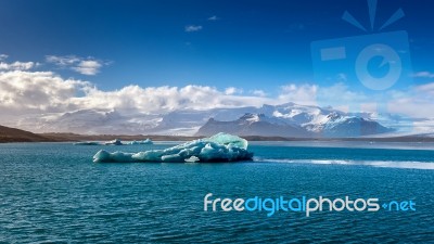 Ice Bergs In Jokulsarlon Glacial Lake, Iceland Stock Photo