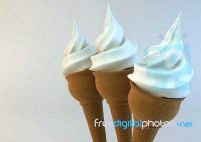 Ice Cream 3D Stock Image