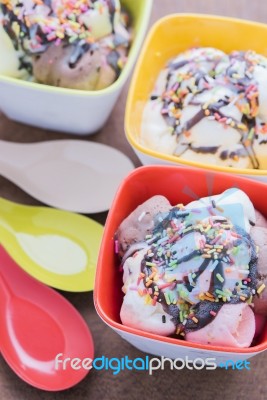 Ice Cream Colourful Stock Photo
